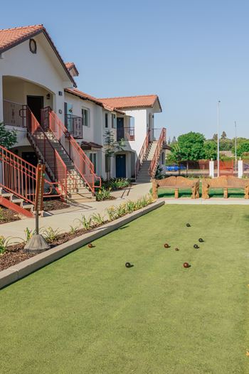 A bocce ball court